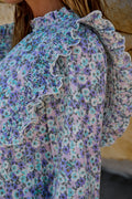 Ruth Blouse - Lavender Flower