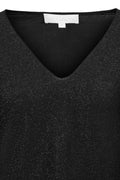 Peach Blouse - Black Glitter