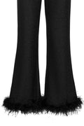 Peach Pants - Black Glitter