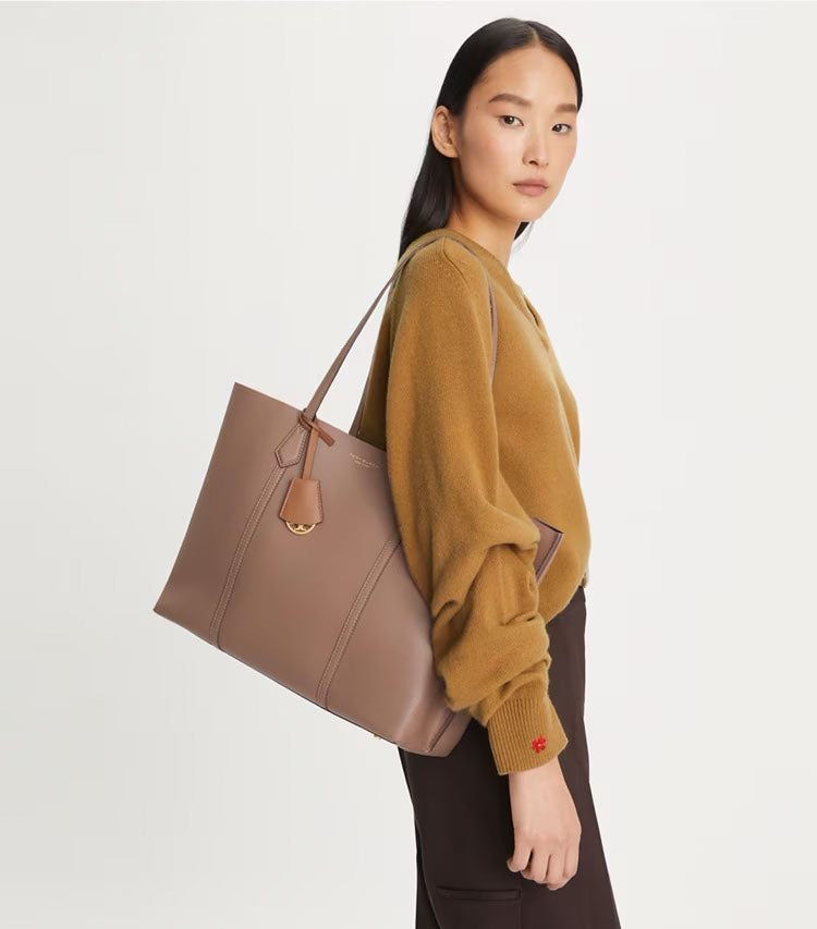 Perry Triple-Compartment Tote - Clam Shell