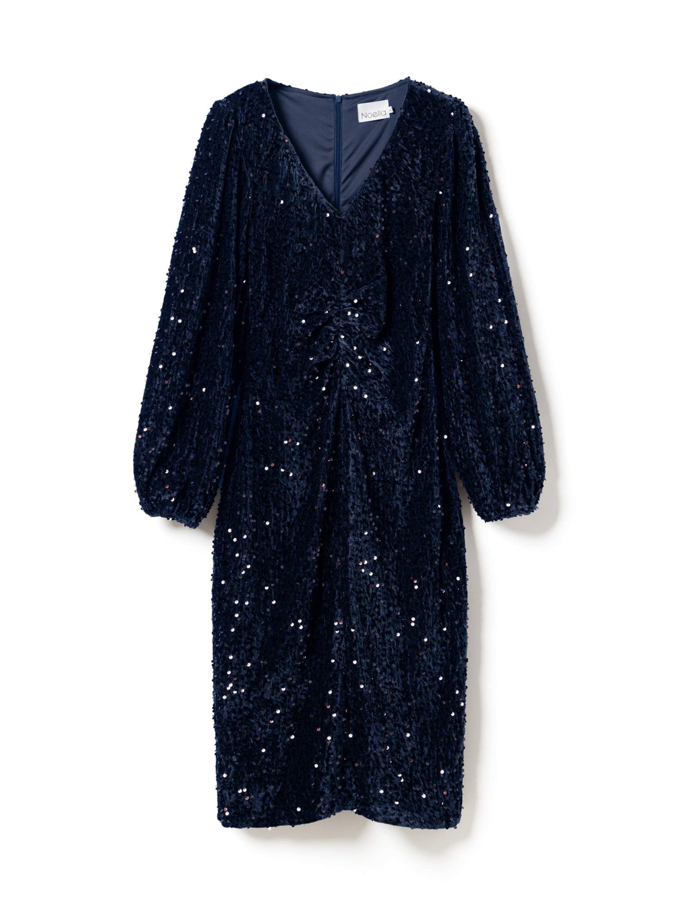 Teagan Lg Dress - Marinblå