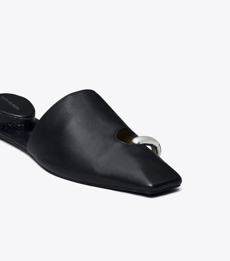 Pierced Mule - Svart/Silver