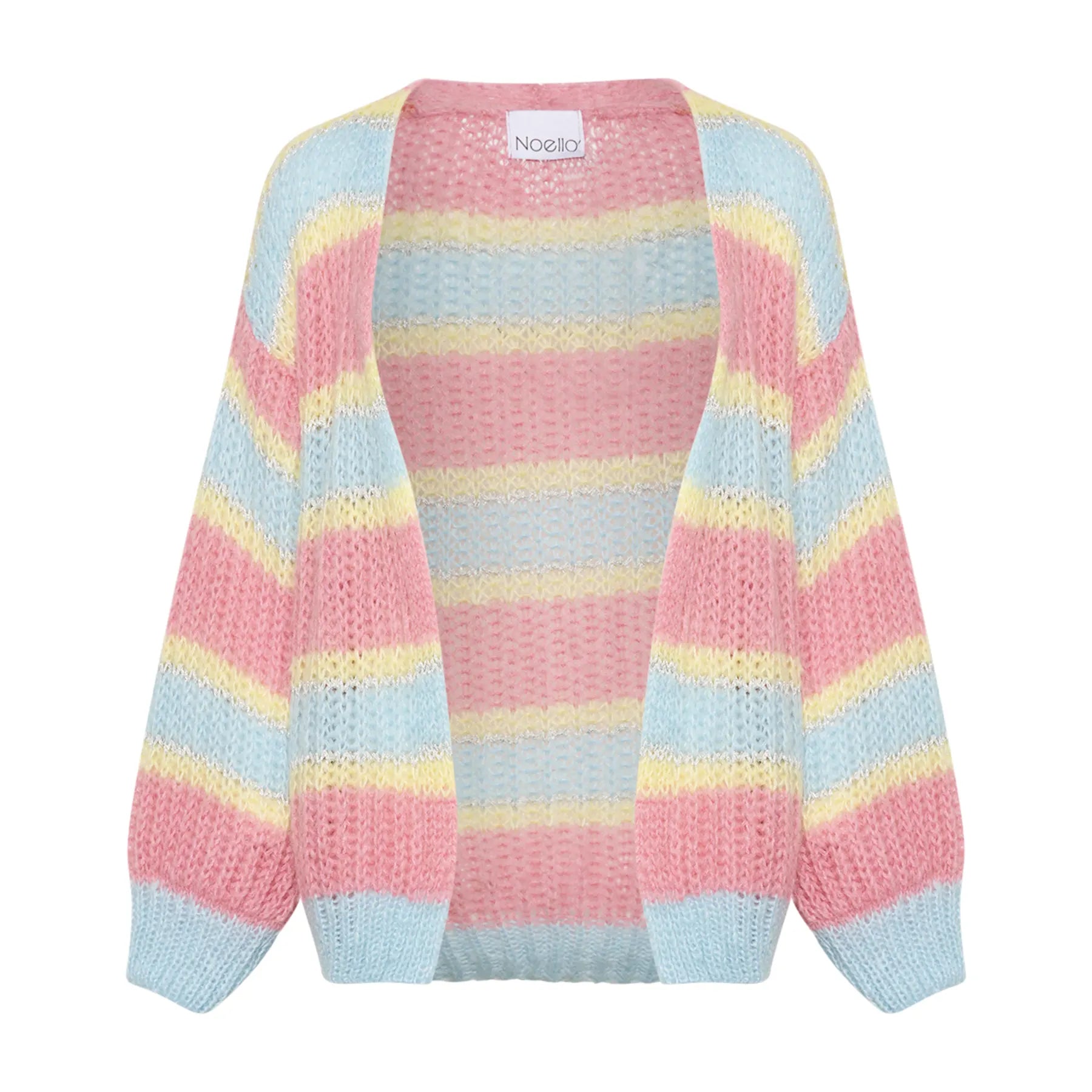 Pacific Knit Cardigan - Light Blue/Rose Mix