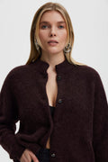 AlphaGZ Short Cardigan - Plum Melange
