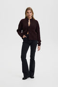 AlphaGZ Short Cardigan - Plum Melange