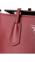 Prada Double Saffiano Medium Shoulder Bag - Röd
