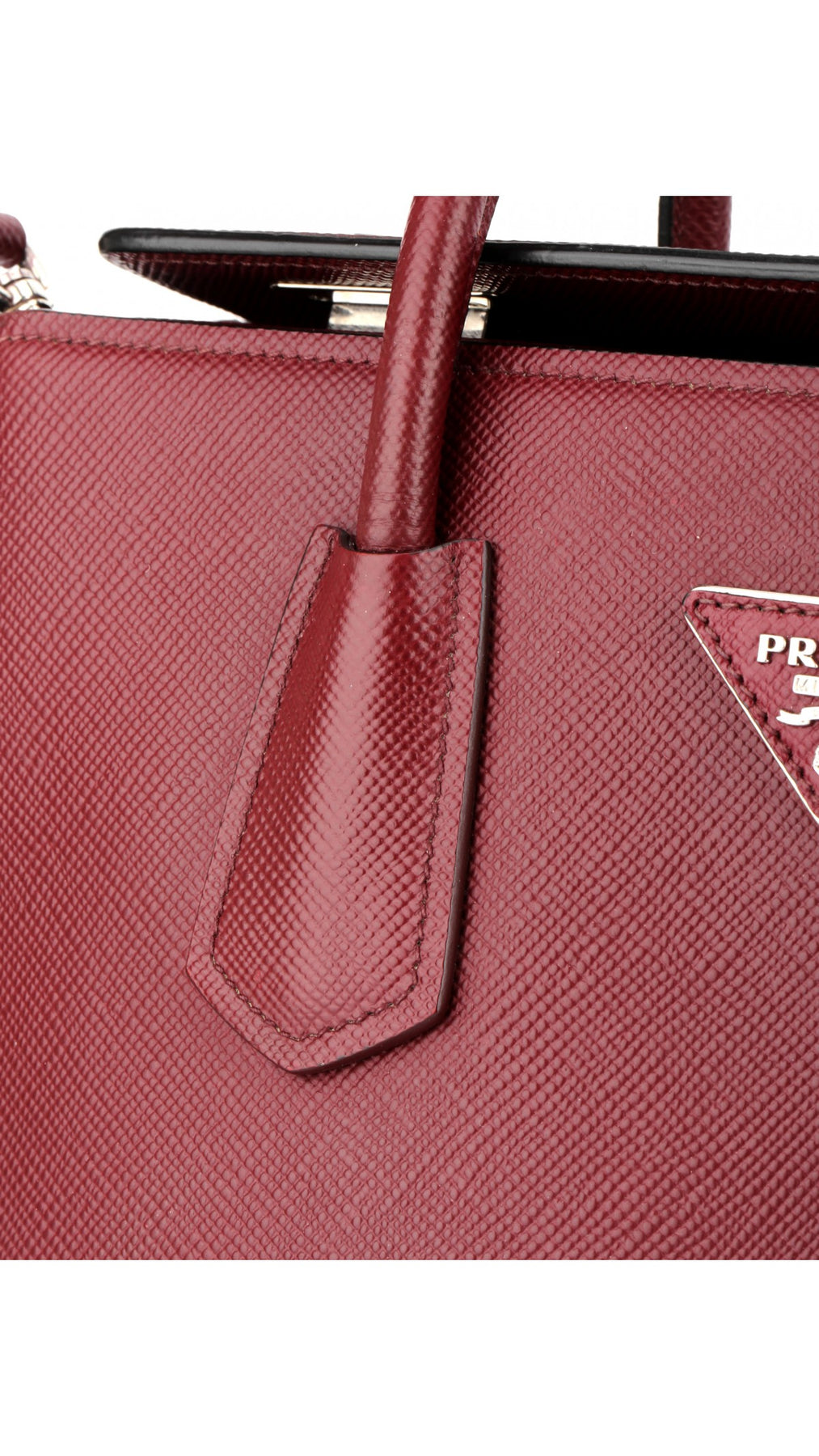 Prada Double Saffiano Medium Shoulder Bag - Röd