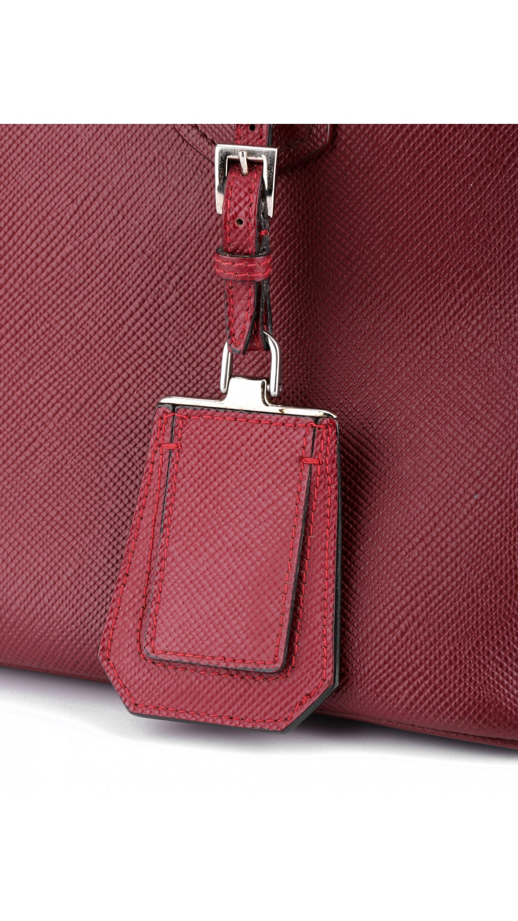 Prada Double Saffiano Medium Shoulder Bag - Röd