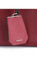 Prada Double Saffiano Medium Shoulder Bag - Röd