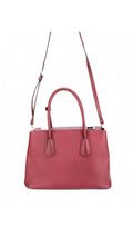 Prada Double Saffiano Medium Shoulder Bag - Röd