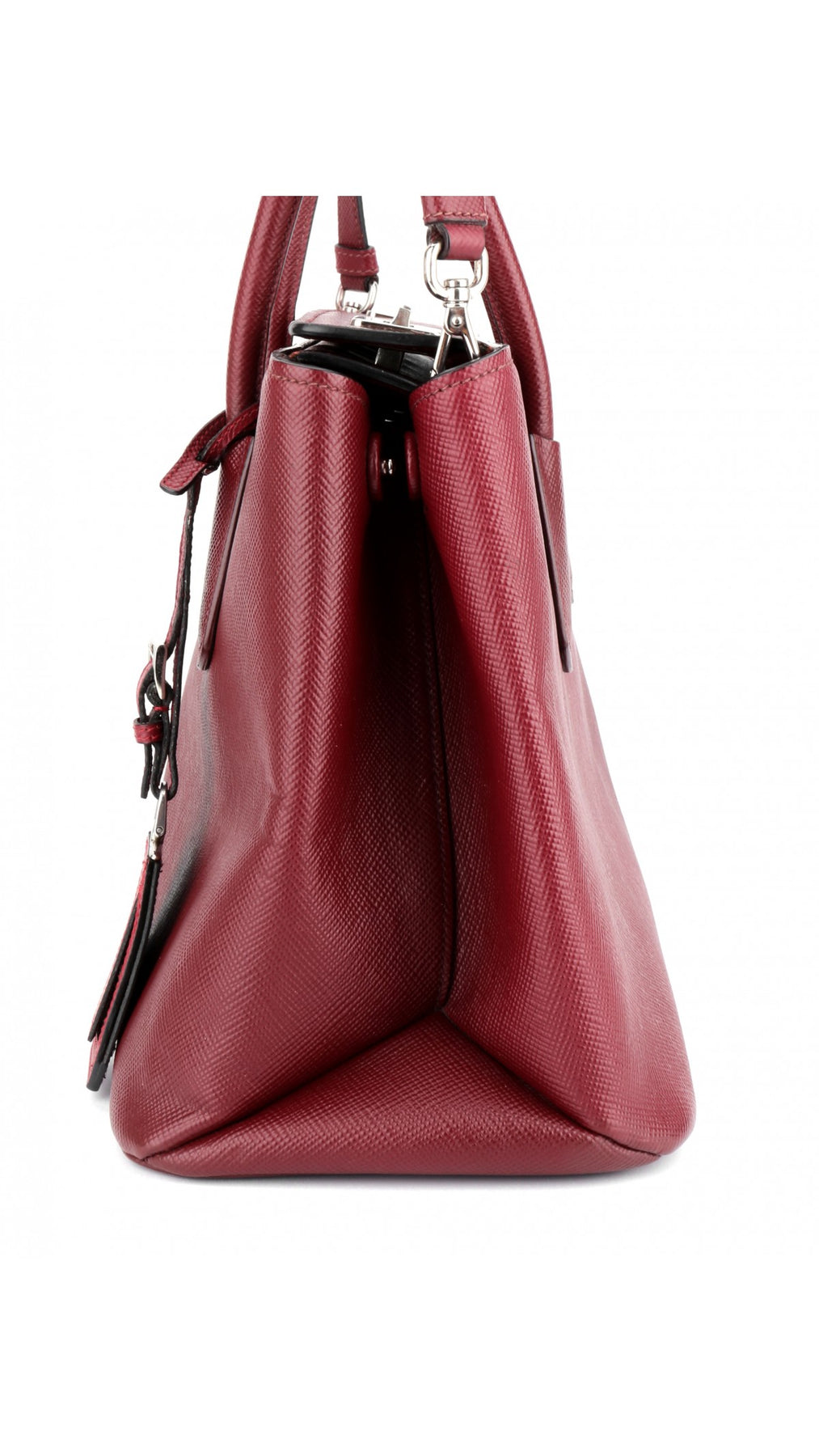 Prada Double Saffiano Medium Shoulder Bag - Röd