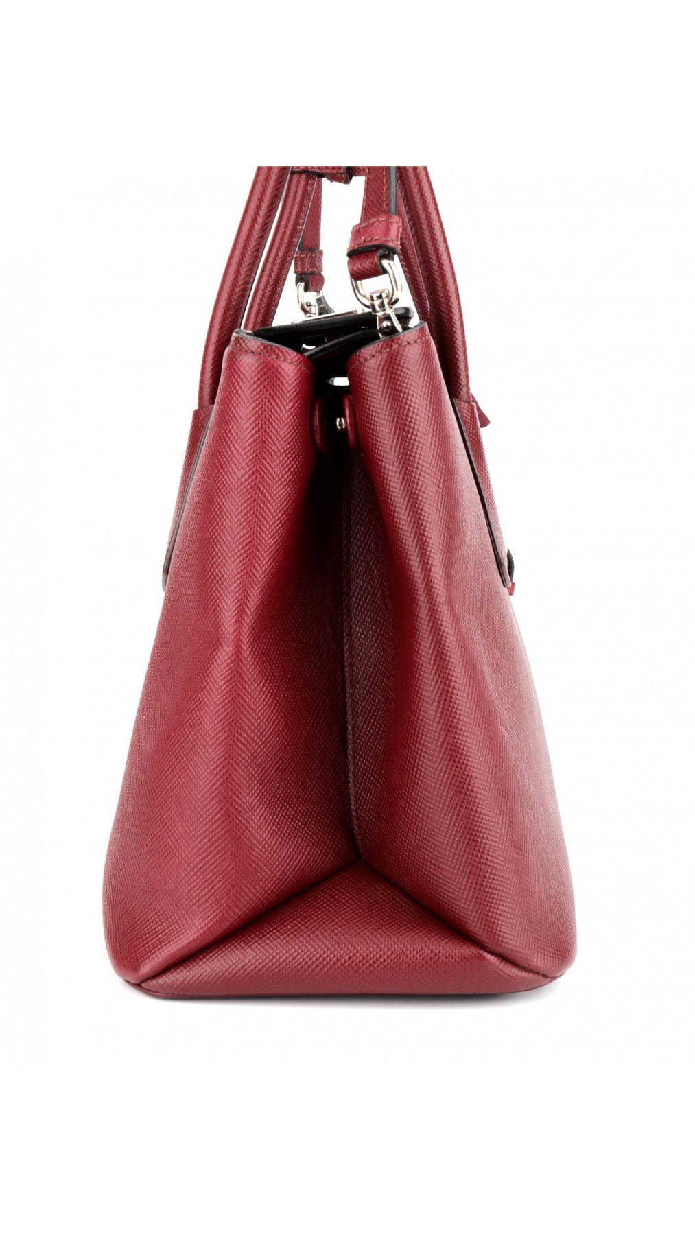 Prada Double Saffiano Medium Shoulder Bag - Röd