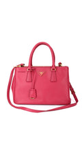 Prada Galleria Double Zip Saffiano Lux Tote - Rosa