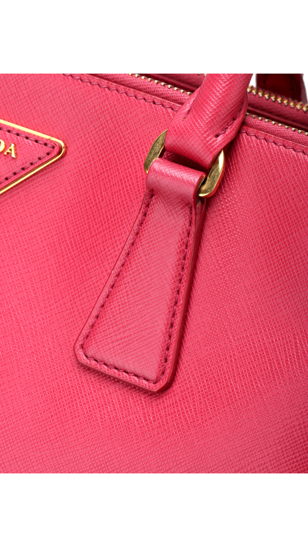 Prada Galleria Double Zip Saffiano Lux Tote - Rosa