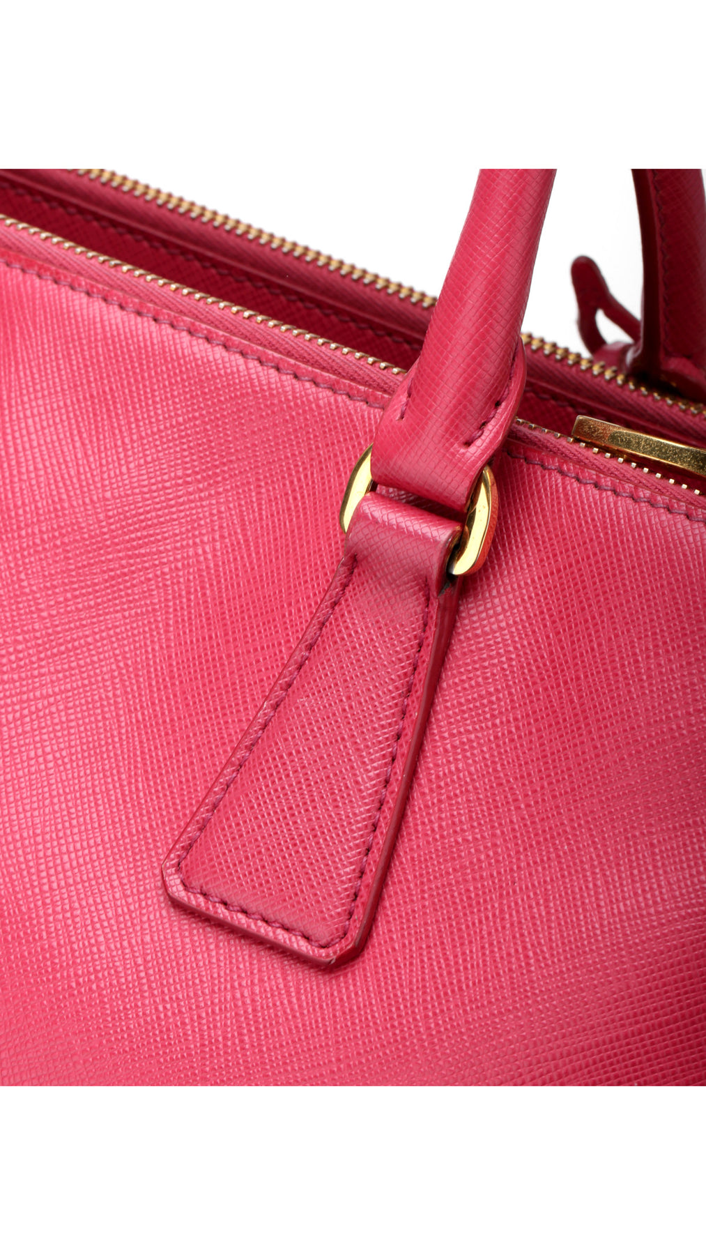 Prada Galleria Double Zip Saffiano Lux Tote - Rosa