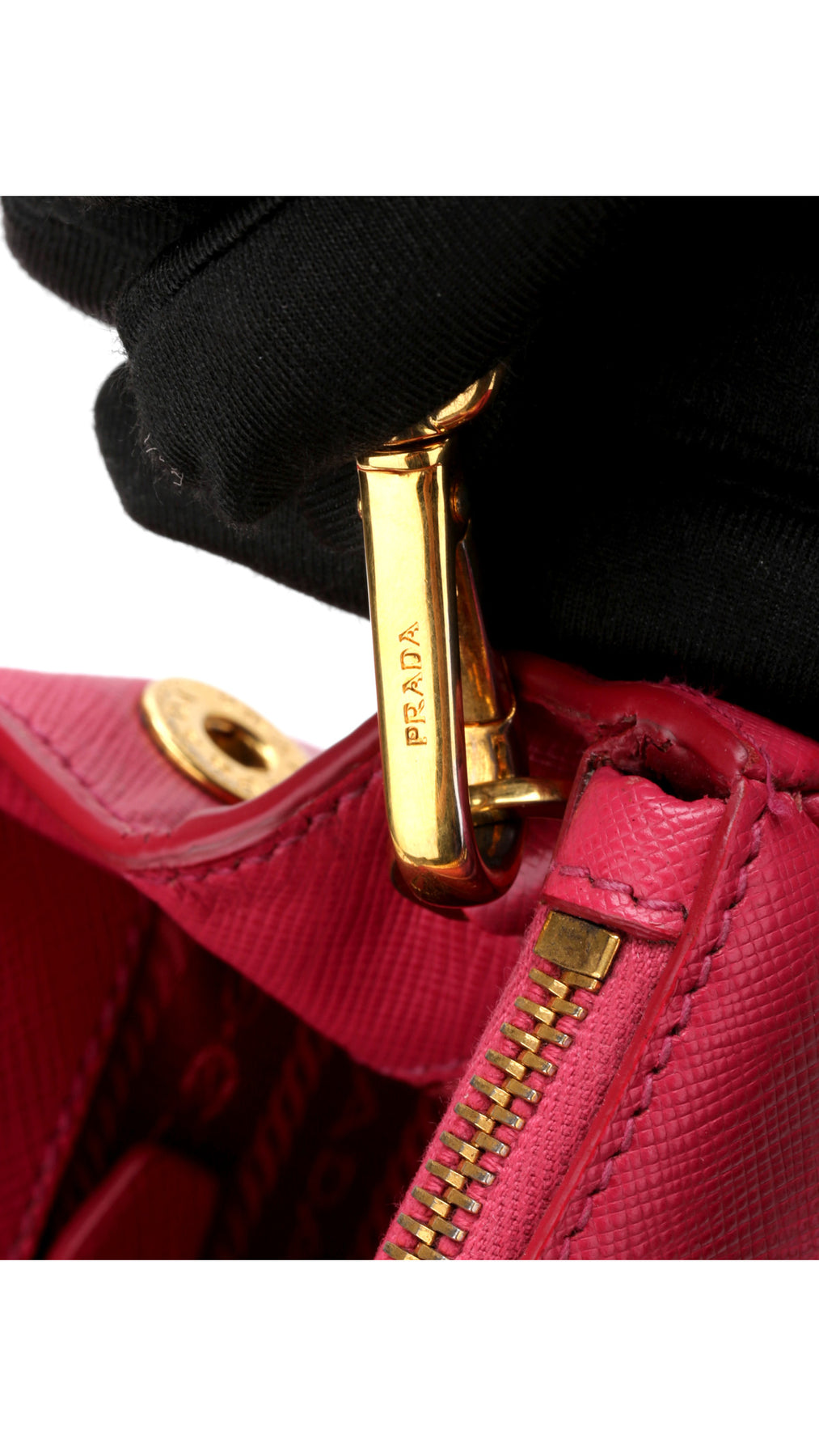 Prada Galleria Double Zip Saffiano Lux Tote - Rosa
