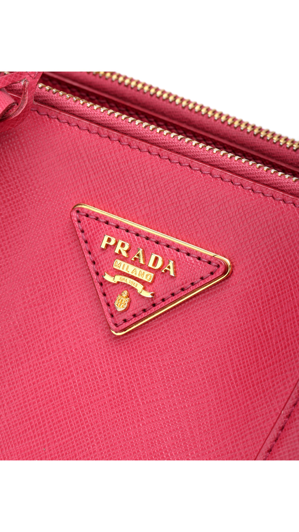 Prada Galleria Double Zip Saffiano Lux Tote - Rosa