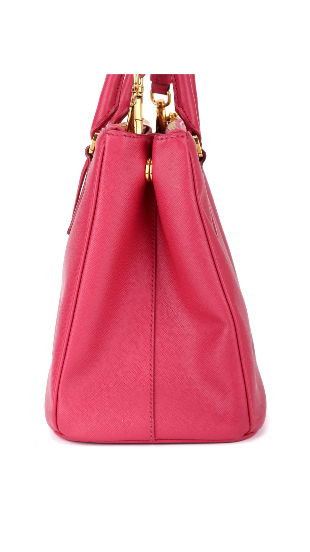 Prada Galleria Double Zip Saffiano Lux Tote - Rosa