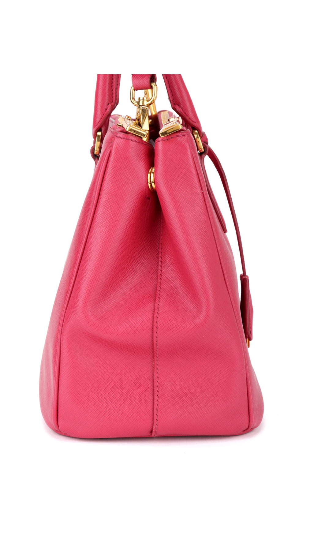 Prada Galleria Double Zip Saffiano Lux Tote - Rosa