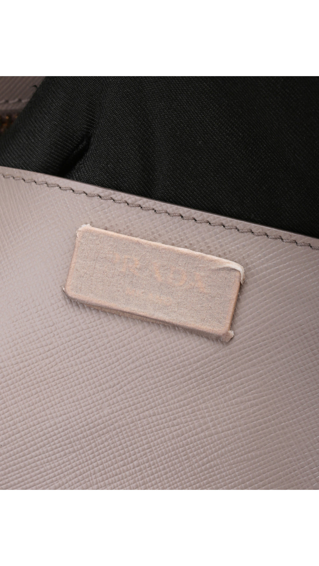 Prada Galleria Double Zip Tote Saffiano Bag - Grey/White