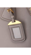 Prada Galleria Double Zip Tote Saffiano Bag - Grey/White