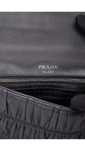 Prada Gaufre Chain Nappa Shoulder Bag - Black