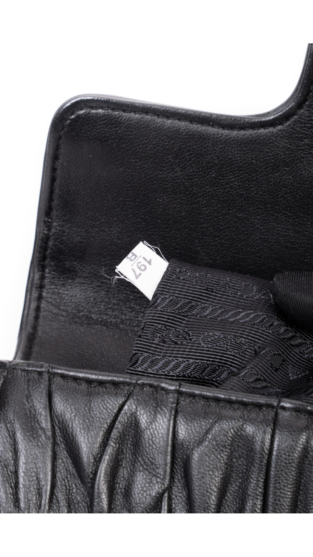 Prada Gaufre Chain Nappa Shoulder Bag - Black