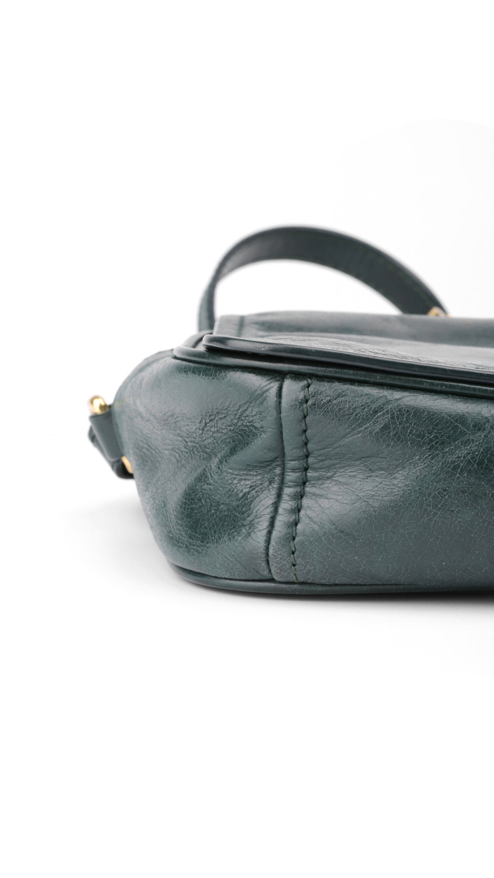Prada Logo Crossbody Bag - Mörkgrön