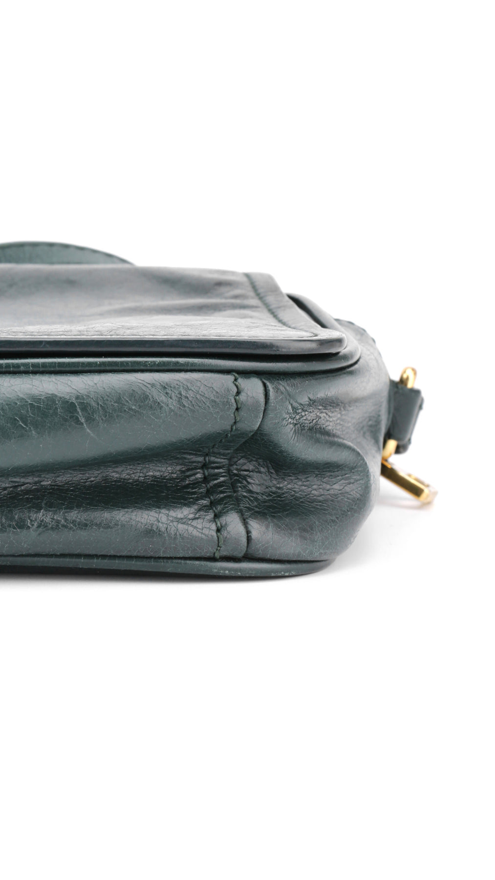 Prada Logo Crossbody Bag - Mörkgrön