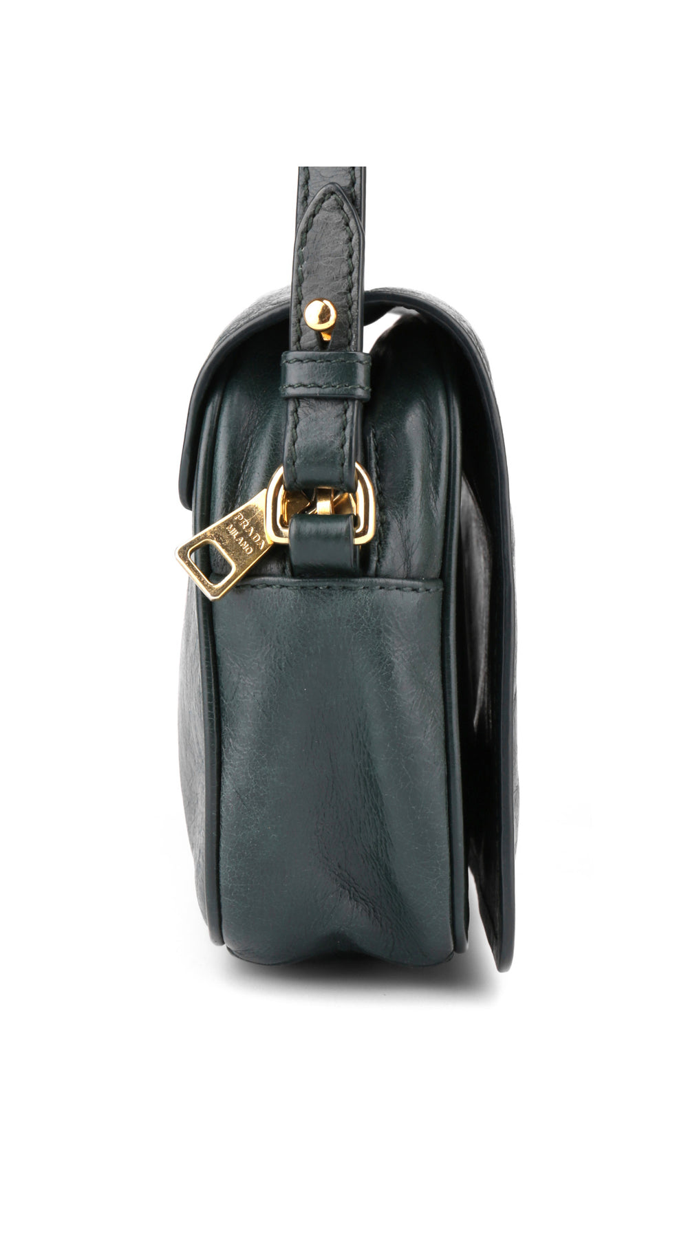 Prada Logo Crossbody Bag - Mörkgrön