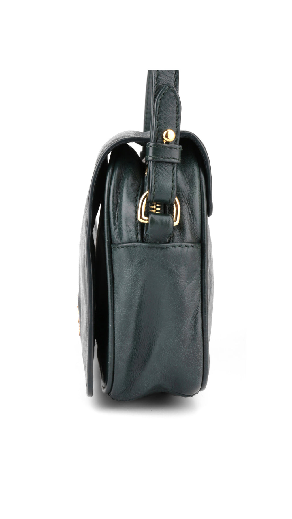 Prada Logo Crossbody Bag - Mörkgrön
