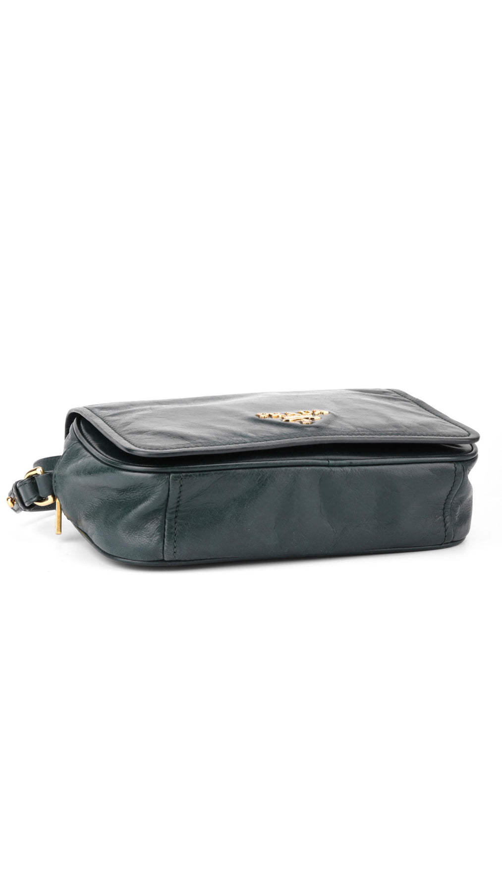 Prada Logo Crossbody Bag - Mörkgrön