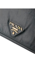 Prada Logo Crossbody Bag - Mörkgrön