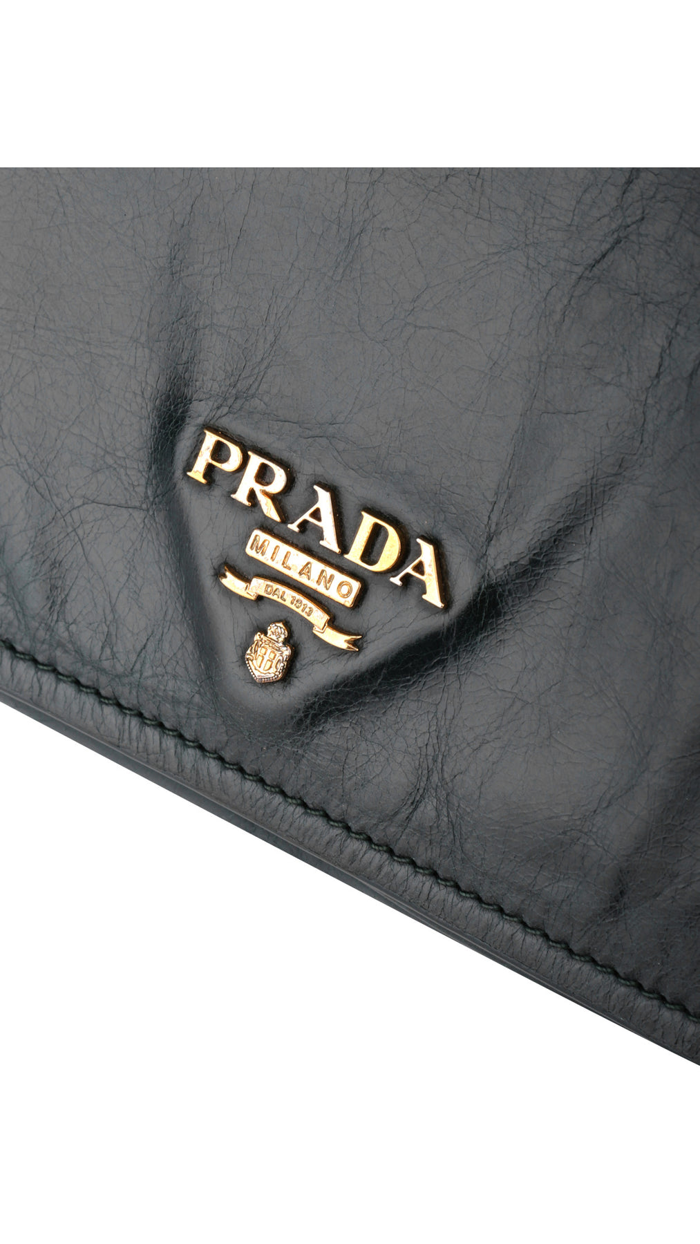Prada Logo Crossbody Bag - Mörkgrön