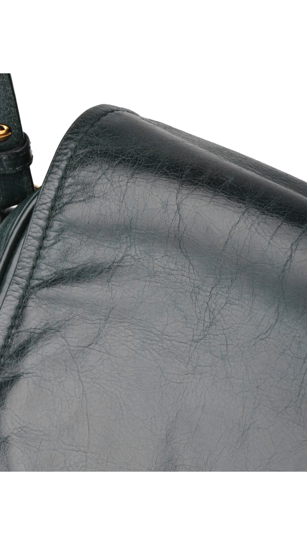 Prada Logo Crossbody Bag - Mörkgrön