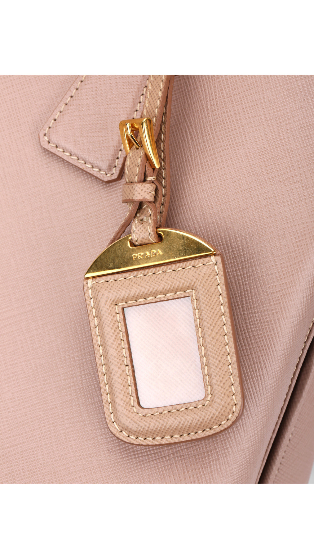 Prada Promenade Saffiano Lux Axelväska - Rosa