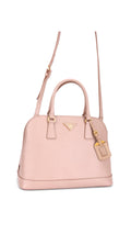 Prada Promenade Saffiano Lux Axelväska - Rosa