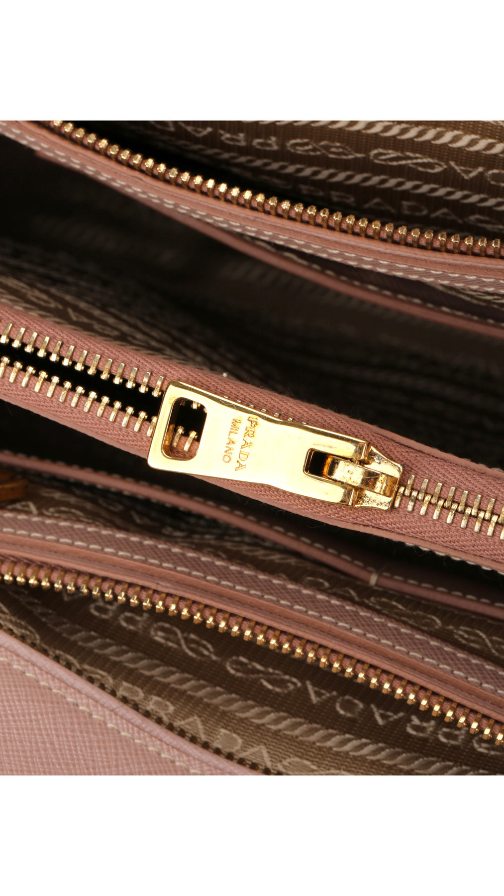 Prada Promenade Saffiano Lux Axelväska - Rosa