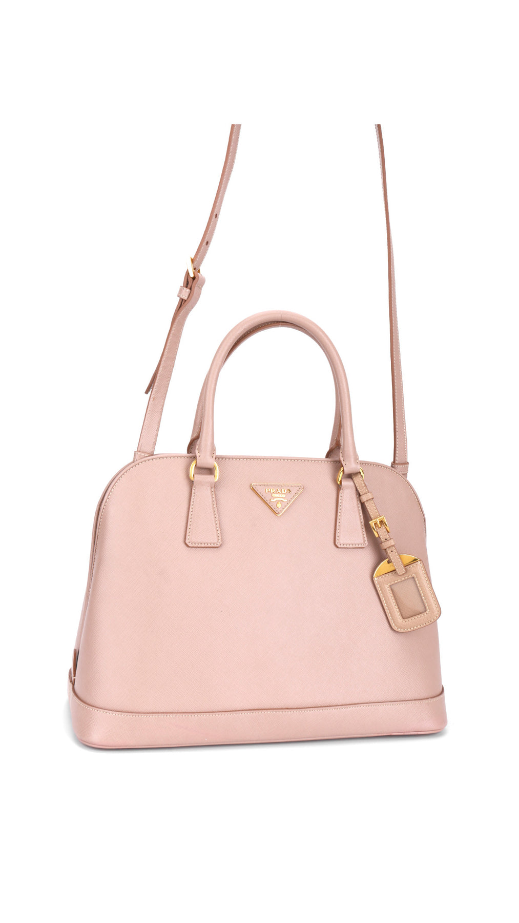 Prada Promenade Saffiano Lux Axelväska - Rosa