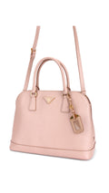 Prada Promenade Saffiano Lux Axelväska - Rosa