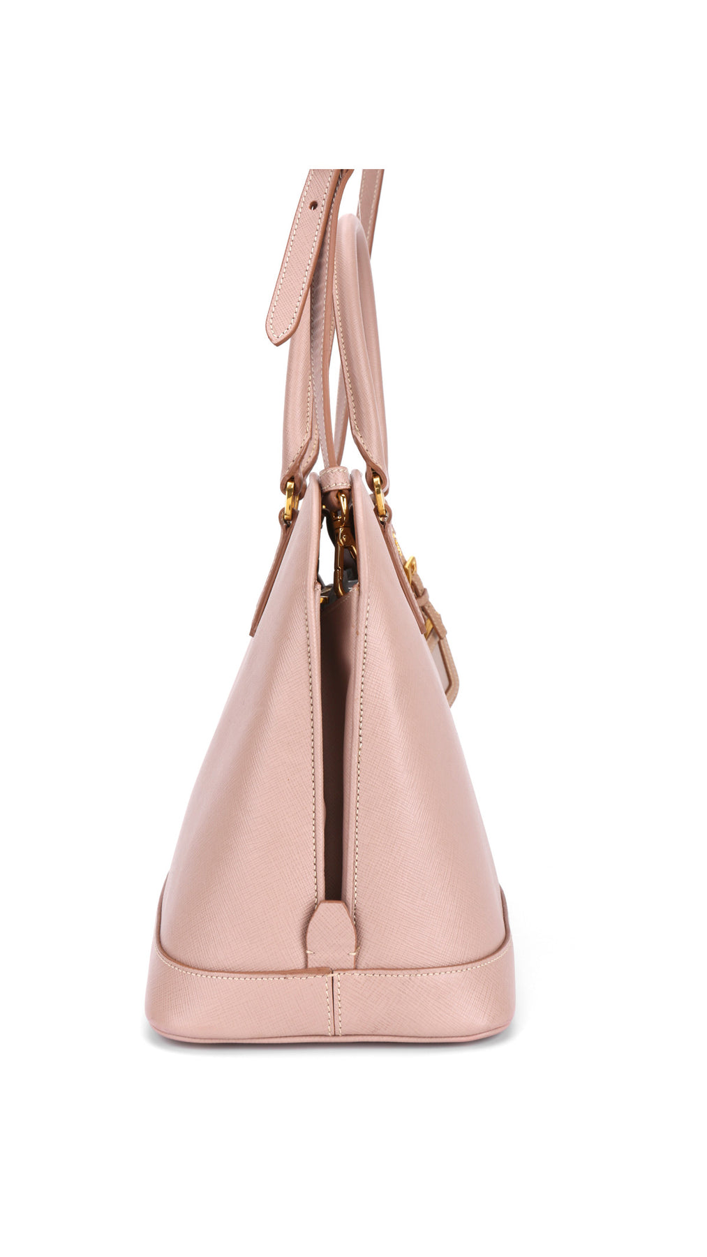 Prada Promenade Saffiano Lux Axelväska - Rosa