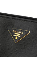 Prada Saffiano Lux Large Shoulder Bag - Black