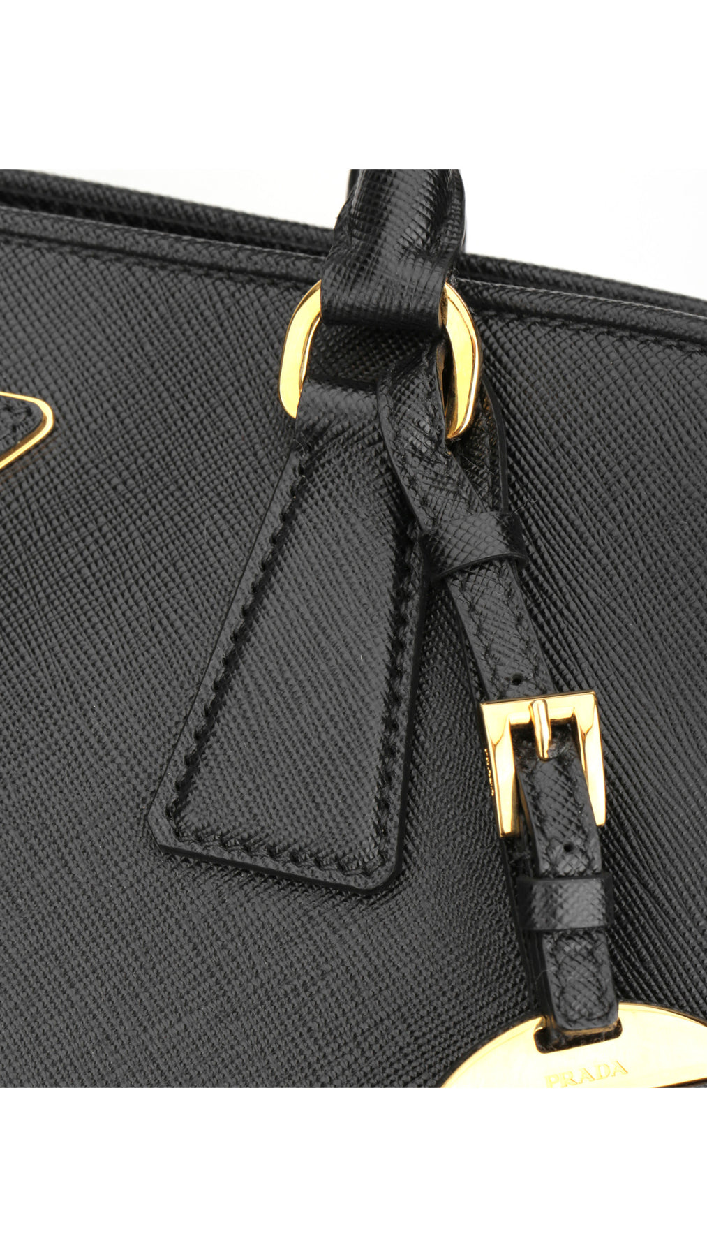 Prada Saffiano Lux Large Shoulder Bag - Black