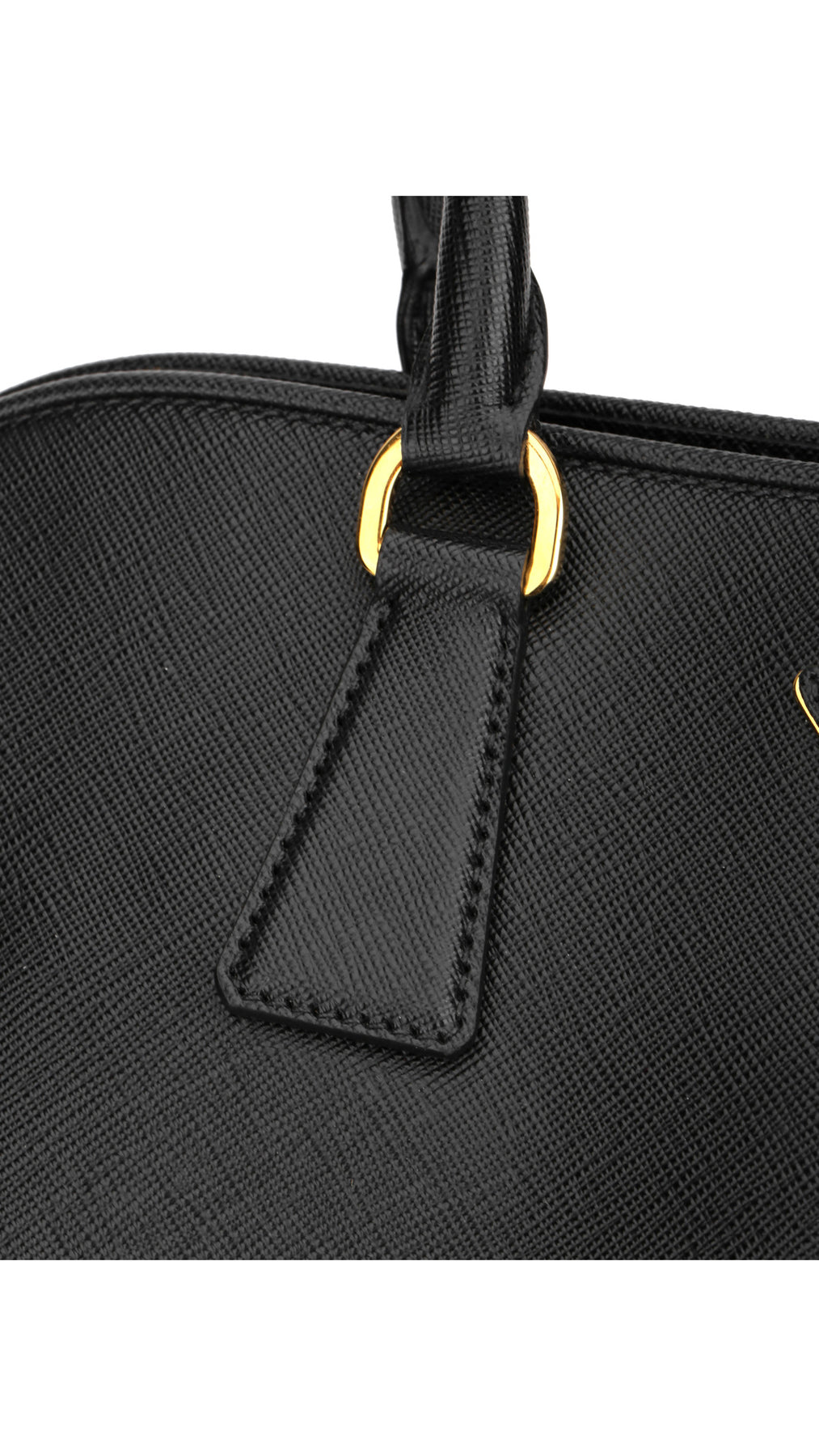 Prada Saffiano Lux Large Shoulder Bag - Black