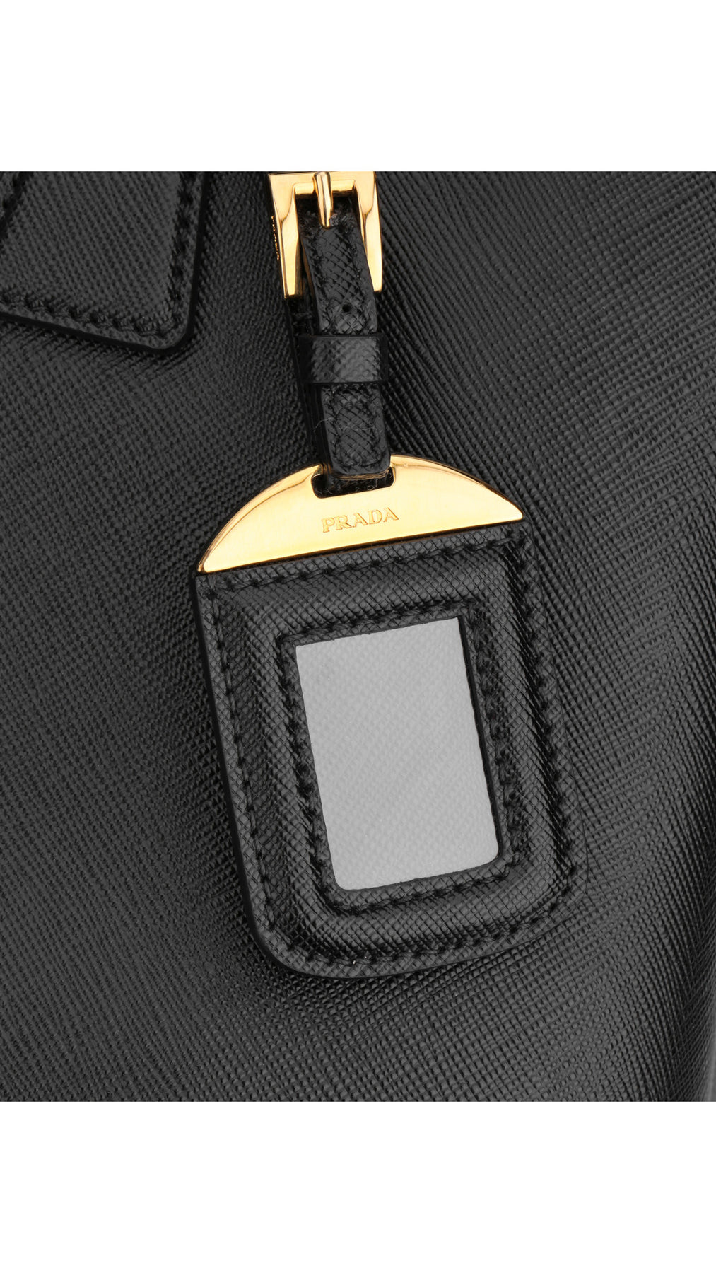 Prada Saffiano Lux Large Shoulder Bag - Black