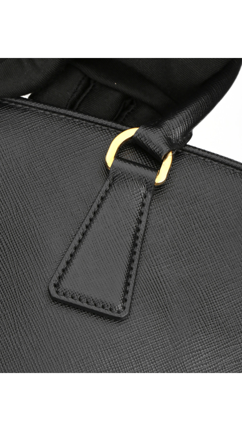 Prada Saffiano Lux Large Shoulder Bag - Black