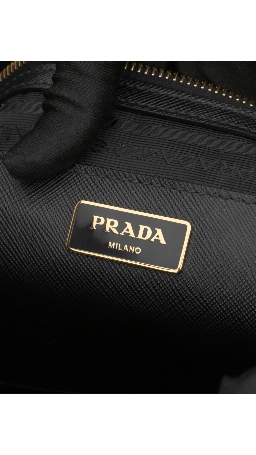 Prada Saffiano Lux Large Shoulder Bag - Black