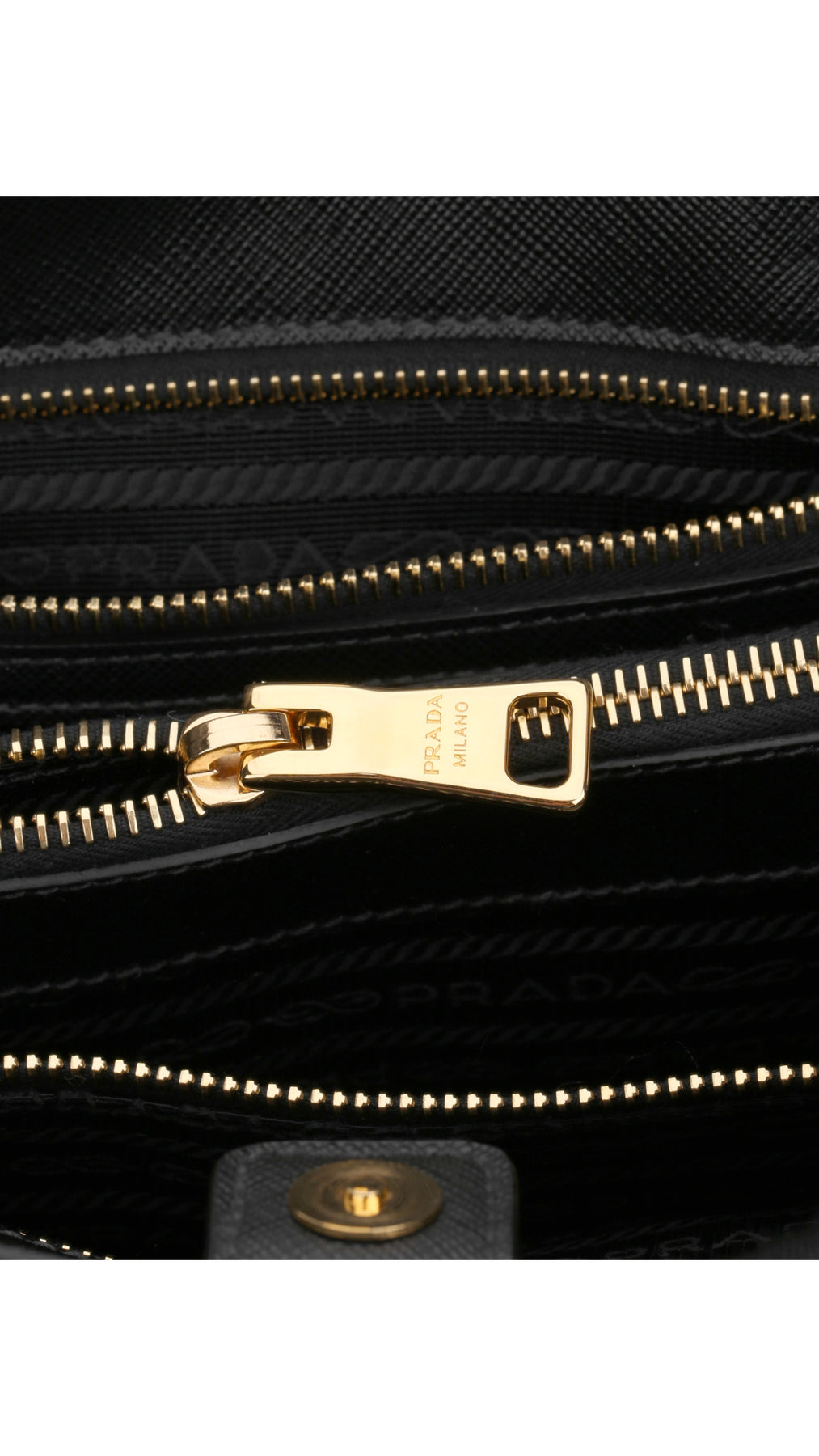 Prada Saffiano Lux Large Shoulder Bag - Black
