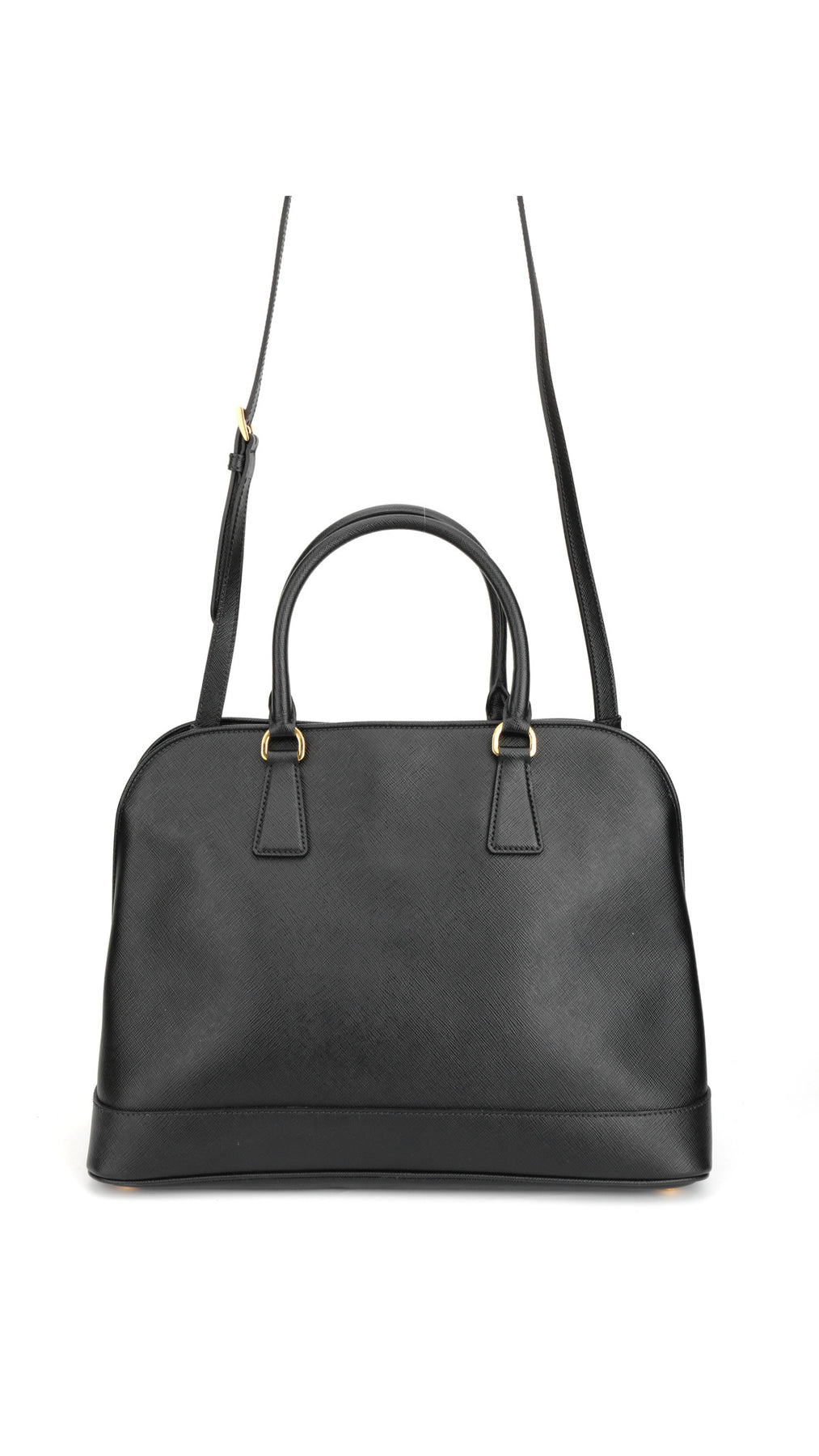 Prada Saffiano Lux Large Shoulder Bag - Black