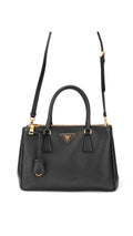 Prada Saffiano Lux Shoulder Bag Small - Black